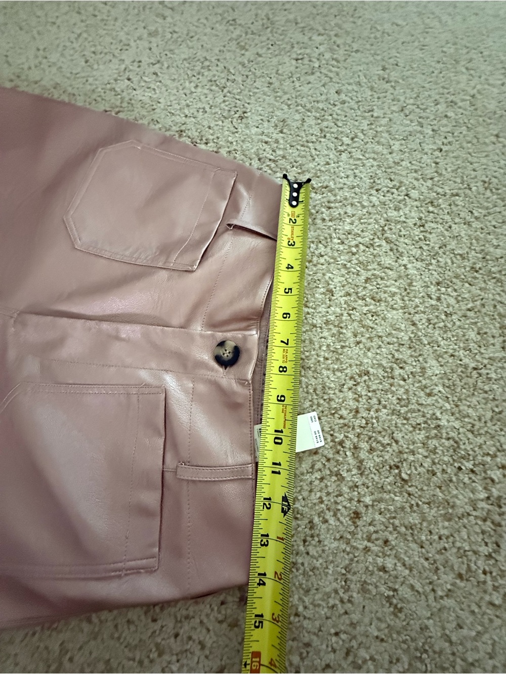 NWT Anthropologie Maeve Colette Metallic Pink Crop pants - Picture 9 of 9
